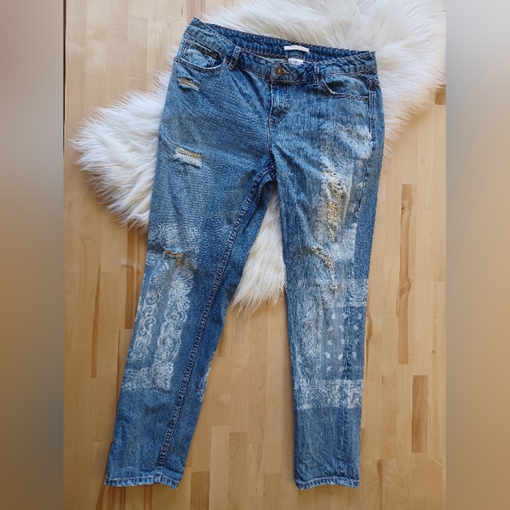 Canyon River Blues Patched Denim Ankle Jeans